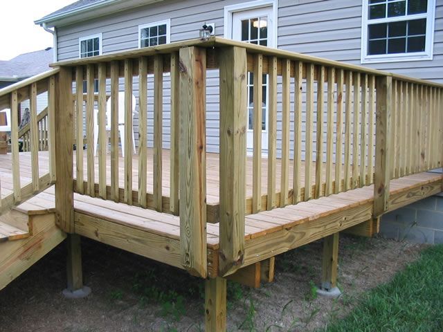 Deck with Posts Mounted on the Outside