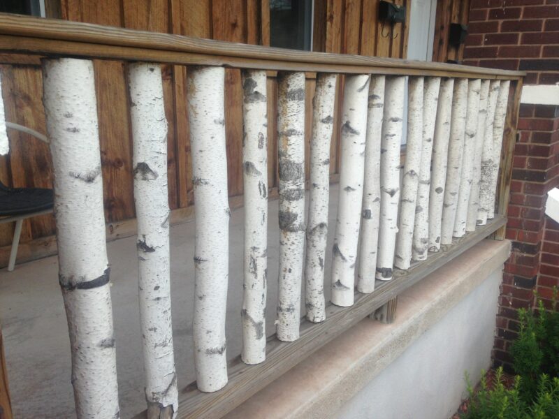 Birch Wood Deck Railing