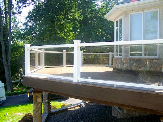 plexiglass railing deck